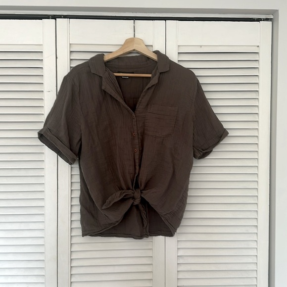 French Connection Button Down Short Sleeve - Picture 1 of 4